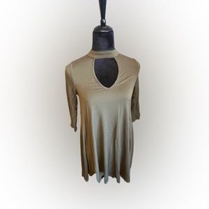 Olive green T-shirt dress